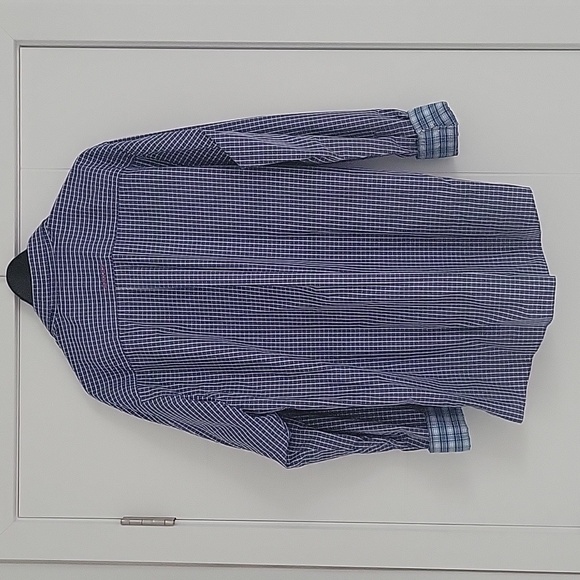 Like New! Men's Ariat Blue Plaid Long Sleeve Shirt Size Large - Picture 5 of 7